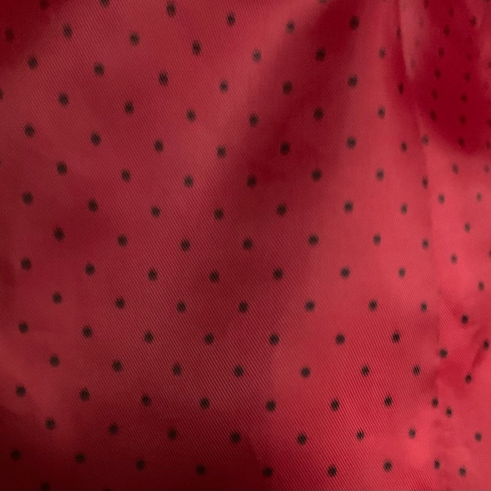 Nine West Raincoat in Red with Black Trim Size Small - Picture 4 of 7